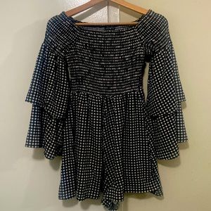 Black n white romper